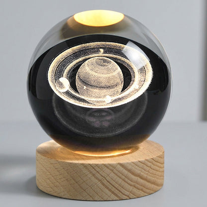 Galaxy Crystal Ball Night Light with Glowing LED