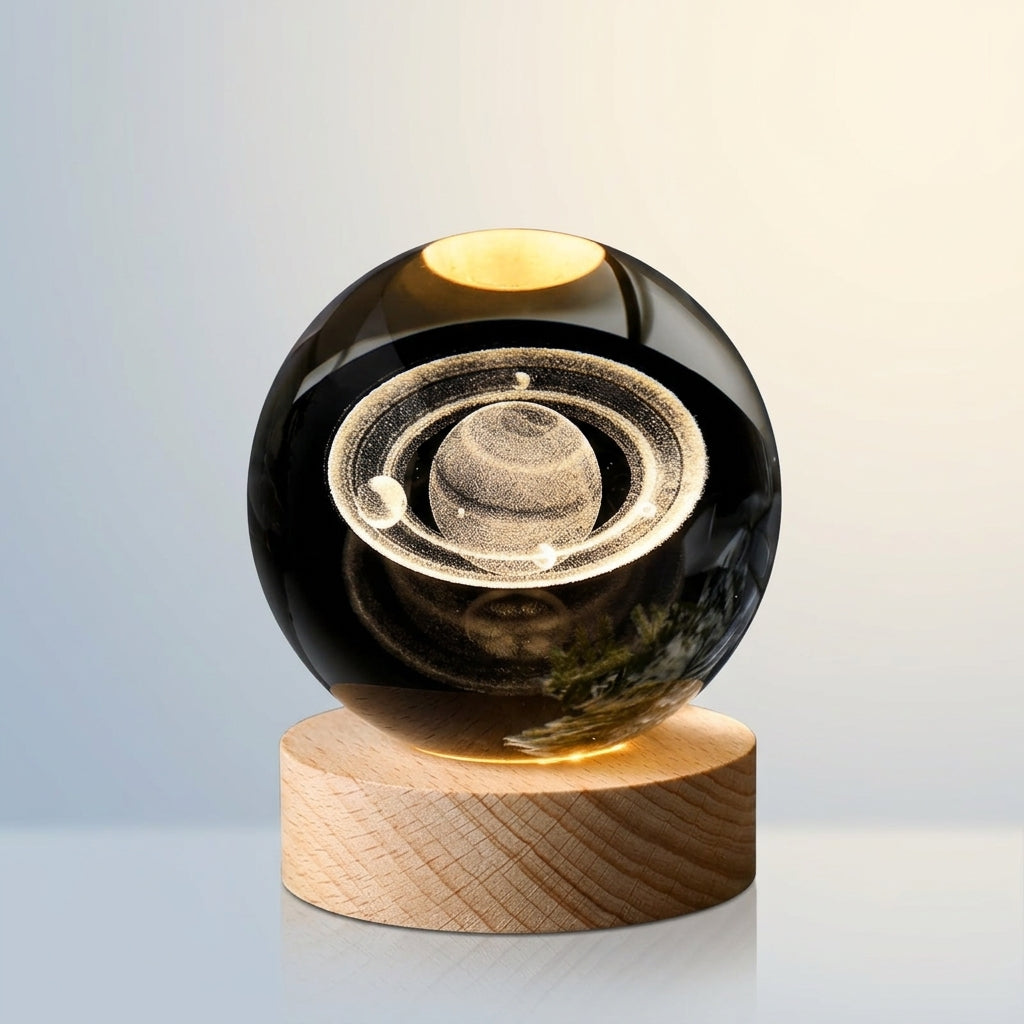 Galaxy Crystal Ball Night Light with Glowing LED
