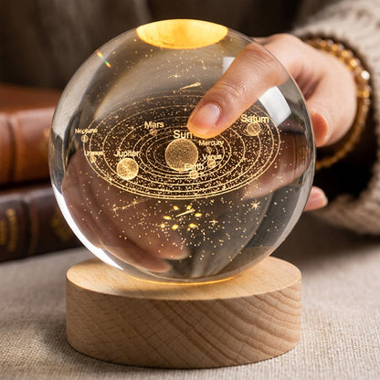 Galaxy Crystal Ball Night Light with Glowing LED